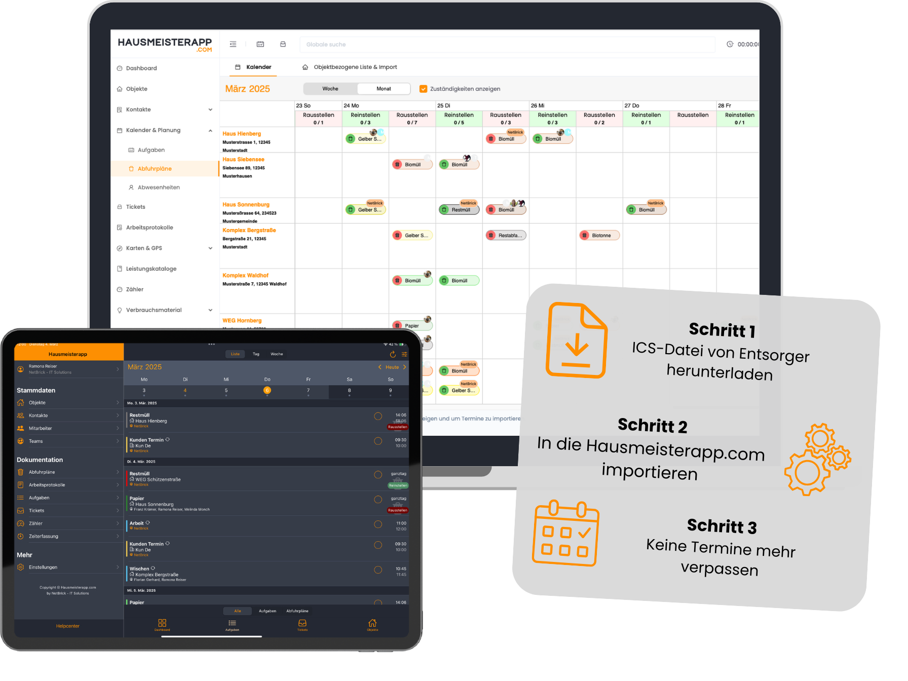 Abfuhrpläne verwalten
